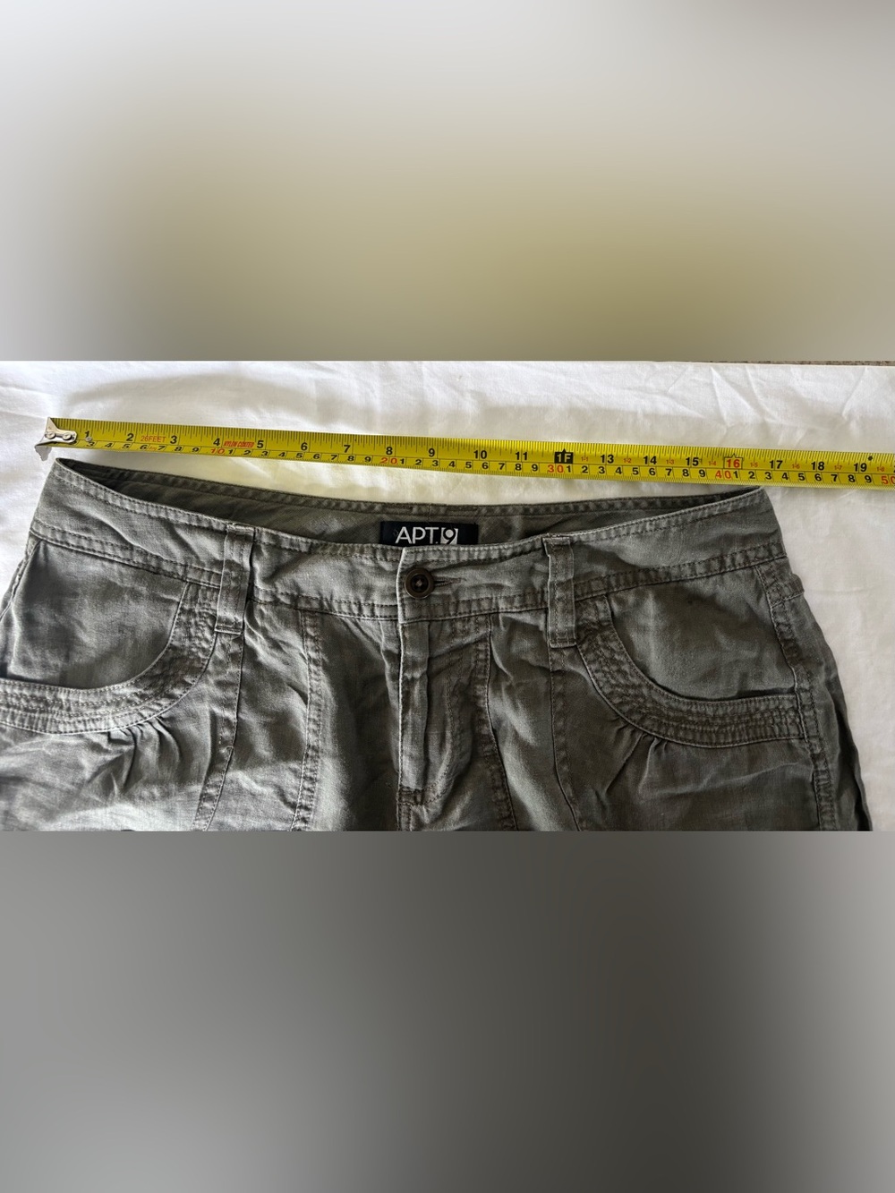 Apt. 9 Olive Green Cargo-Style Jean Shorts - Picture 6 of 6
